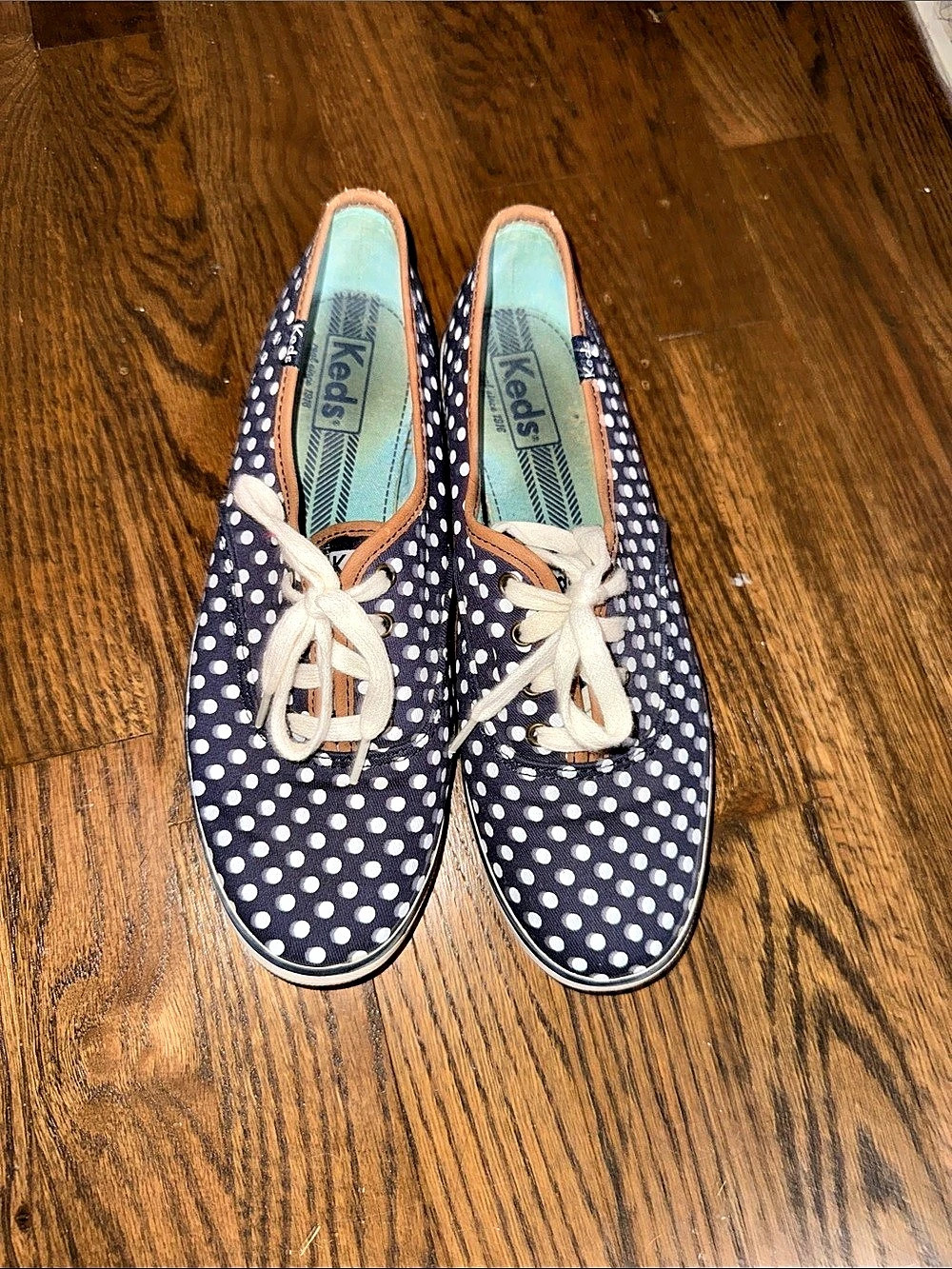 Keds Champion Navy White Polka Dot Sneaker Women's Polka Dot Sneakers US 8